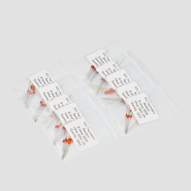 KOKISO مقاومات NTC حرارية MF58 3950B 10 قيم 100 قطعة حساسات حرارة مغلقة زجاجياً مجموعة متنوعة - Image 5